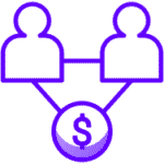 triad of two users and coin