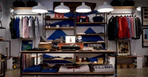 trendy apparel store interior