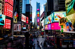 times square billboards and ads