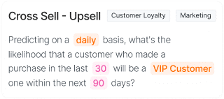 predict customer upsell or cross-sell with predictive analytics