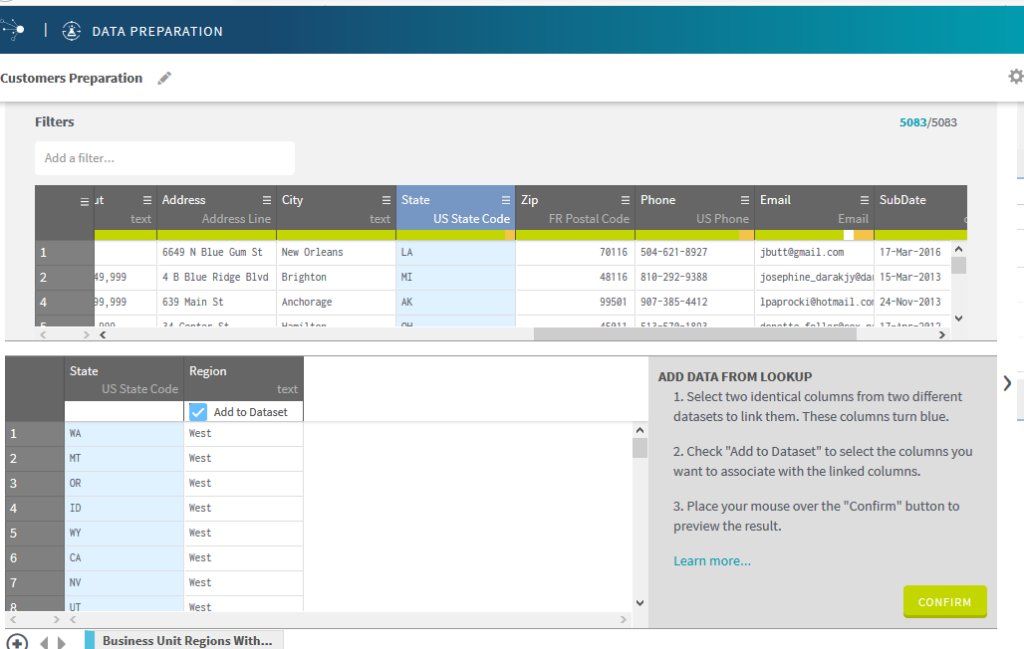 Data cleansing tool on Talend Open Studio